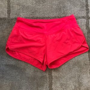 Neon Pink lululemon shorts size 4